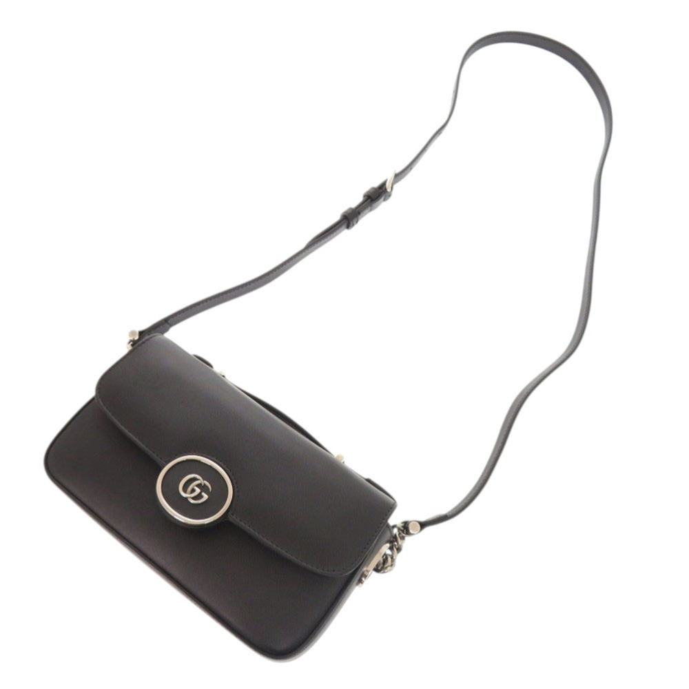 GUCCI Black Leather Shoulder Bag - Picture 5 of 10